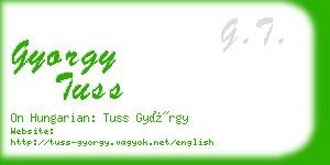 gyorgy tuss business card